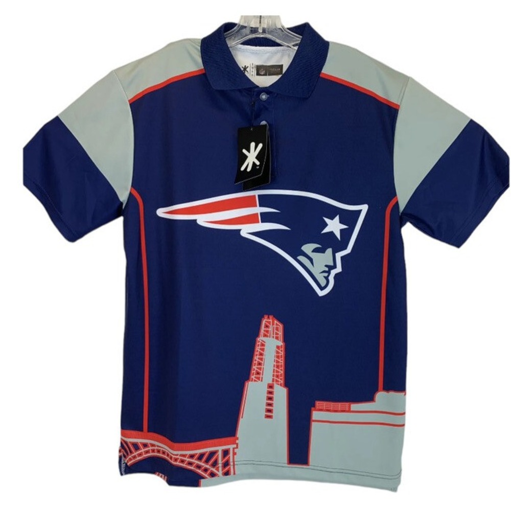 New England Patriots Graphic Logo Sz Large Polo Shirt (B6) NWTs